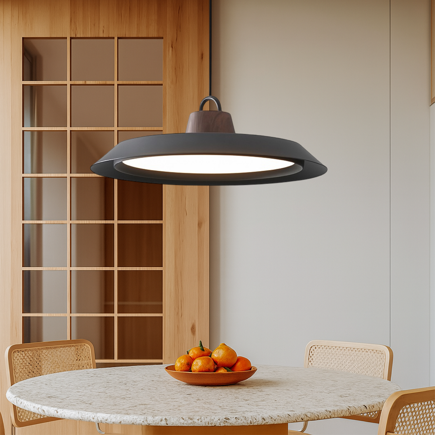 Suspension scandinave en bois et métal pour la décoration de la salle à manger