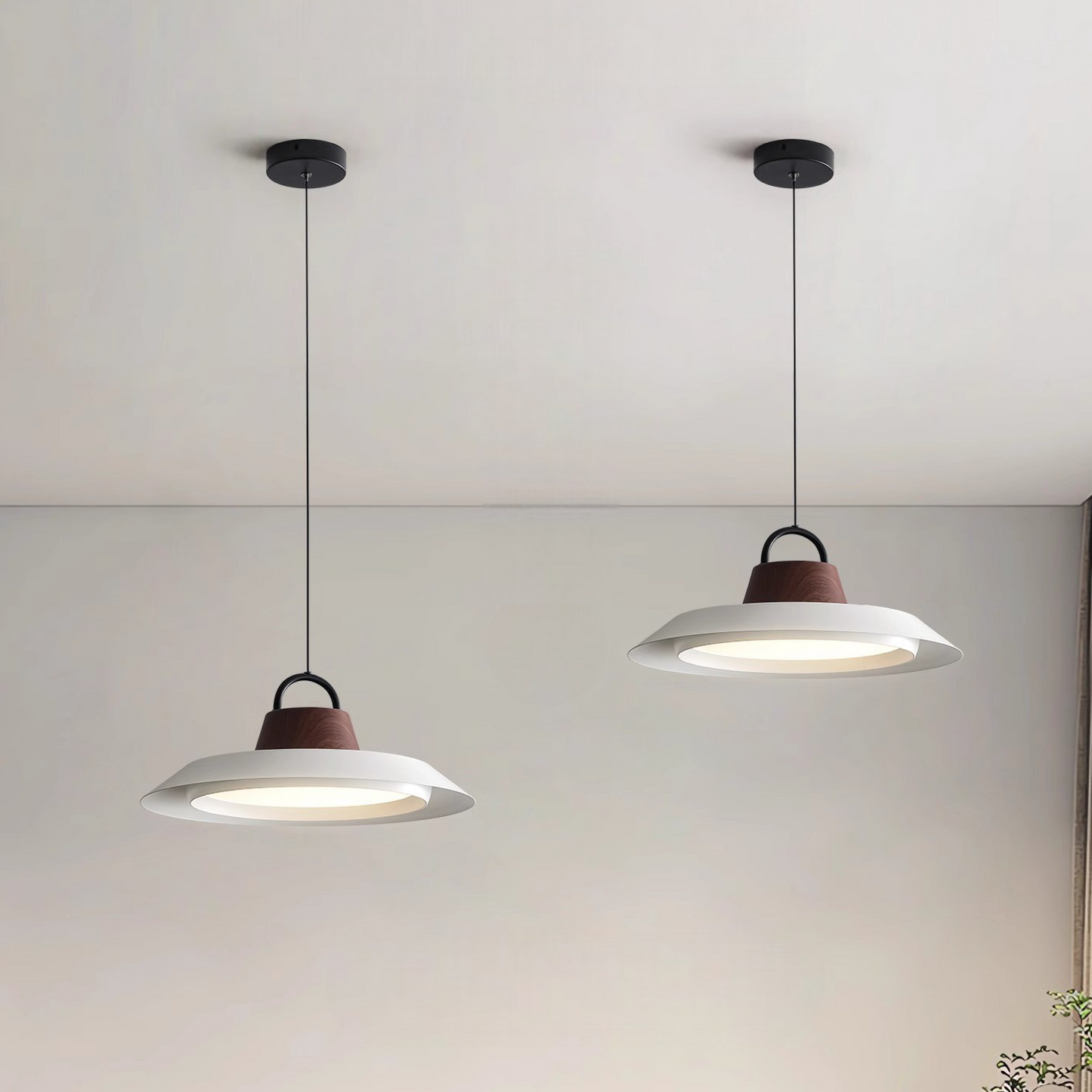 Suspension scandinave en bois et métal pour la décoration de la salle à manger