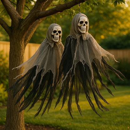 Schädel Dekoration - Gruselig hängender Schädel-Skelett pour Halloween