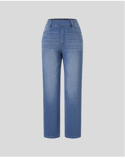 ElsaShape Jeans haute taille avec pantalons droits et pantalons – Look confortable