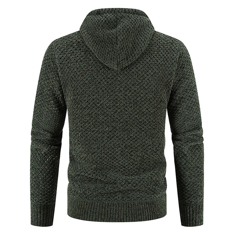 Cardigan Gebreide Homme – Polaire-Voering Rits Winterjack