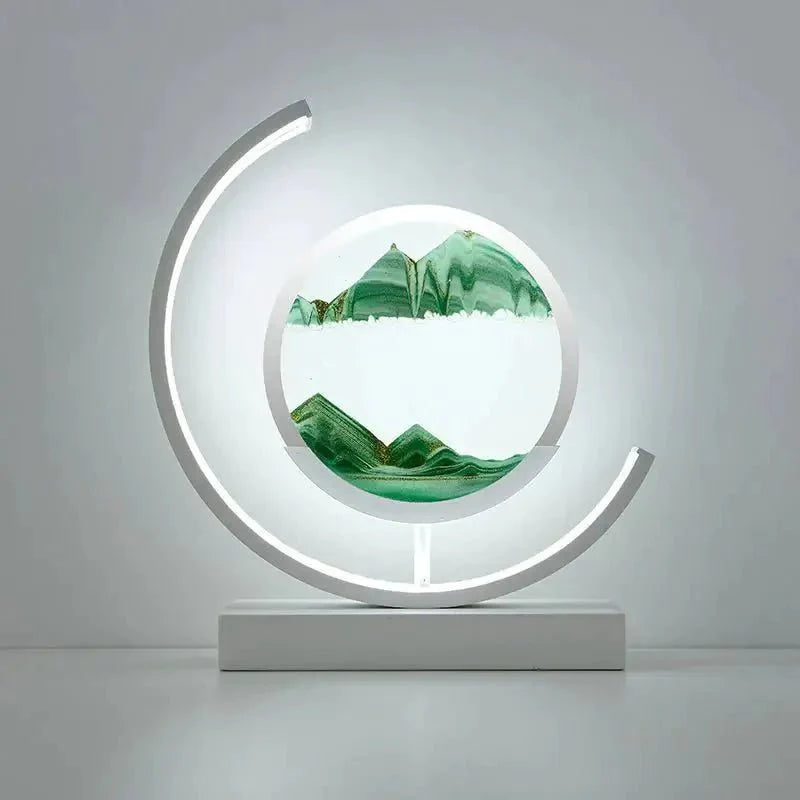 Lampe de nuit LED en forme de croissant de lune, idéale pour la décoration intérieure et les créations artistiques sur sable.