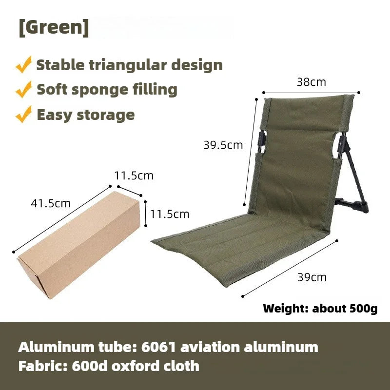 TREKASE Camping Klappstuhl | Ultraleicht & Wetterfest | Aluminiumrahmen | Gepolstert für Extra Komfort | Schnell Aufgebaut