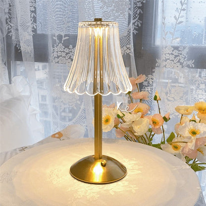 Lampe de table décorative en cristal avec abat-jour scintillant pour l'éclairage de la maison