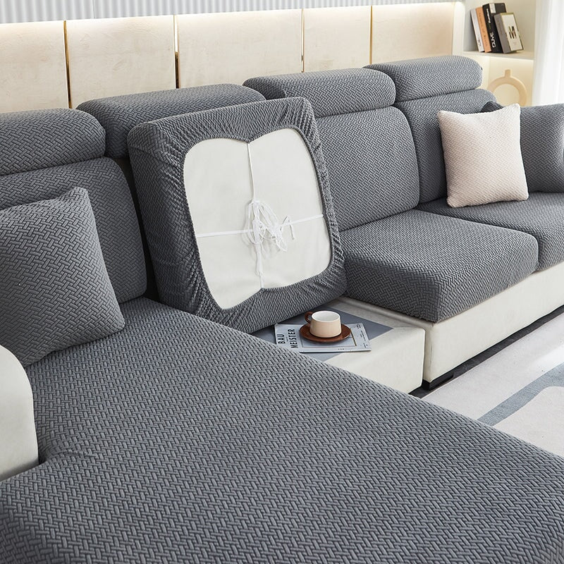 Ecksofa Bezug - Dehnbare Stoff - Montageanleitung enthalten
