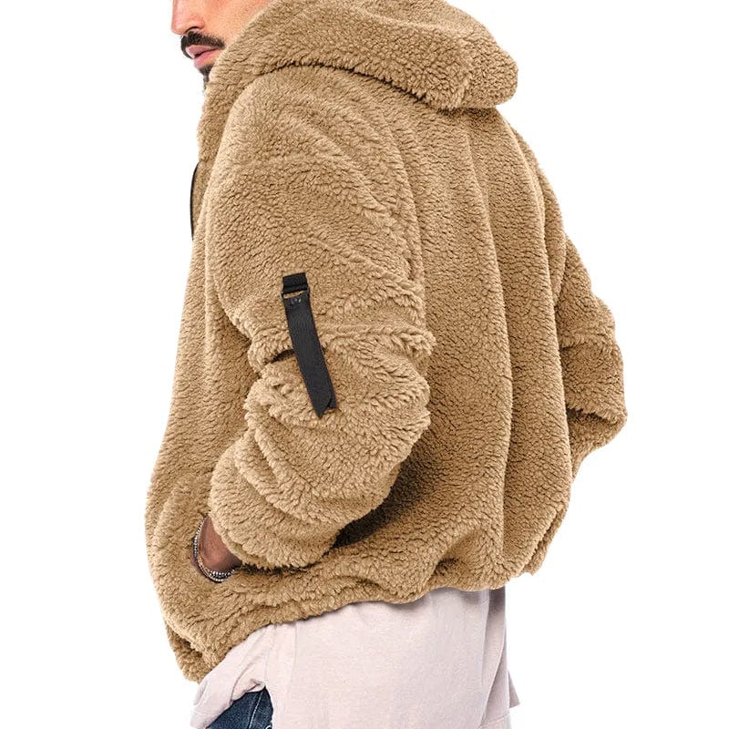 Sweat à capuche zippé en polaire Teddy pour hommes | Zachte Warmte et Casual Style de tous les jours