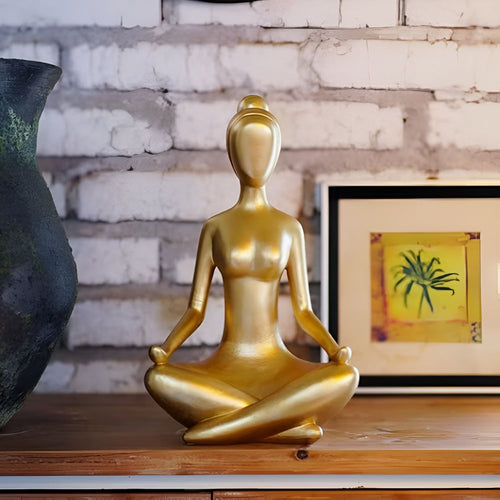 Zen Meditating Woman Statue for Home Decor and Yoga Enthusiasts