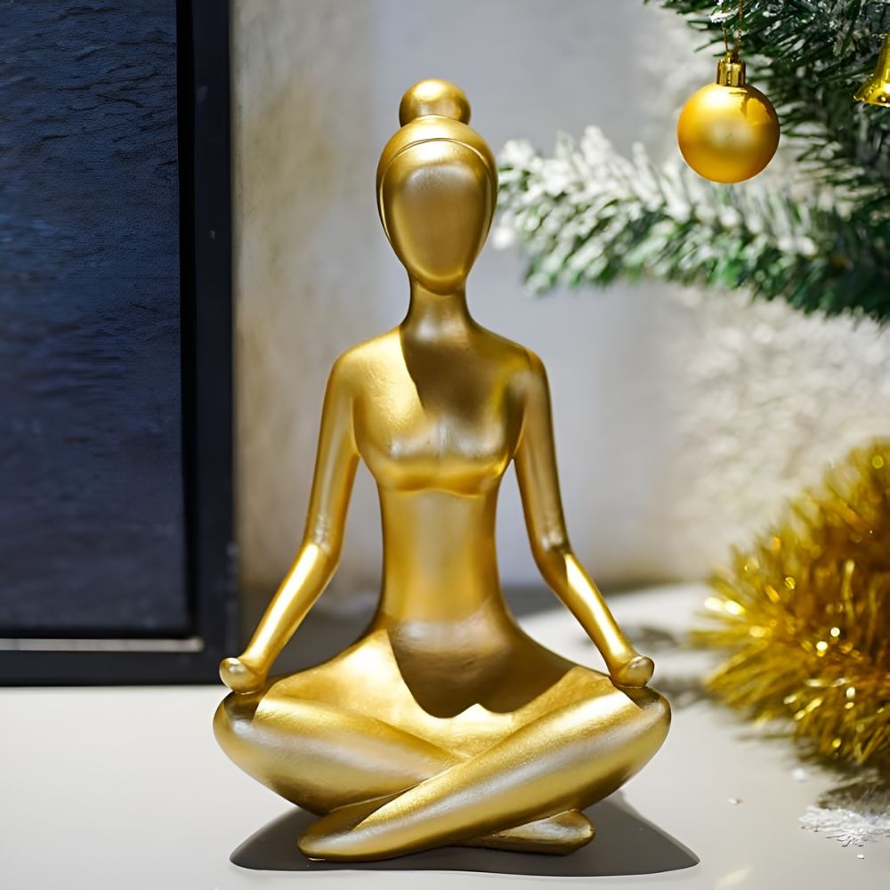 Zen Meditating Woman Statue for Home Decor and Yoga Enthusiasts