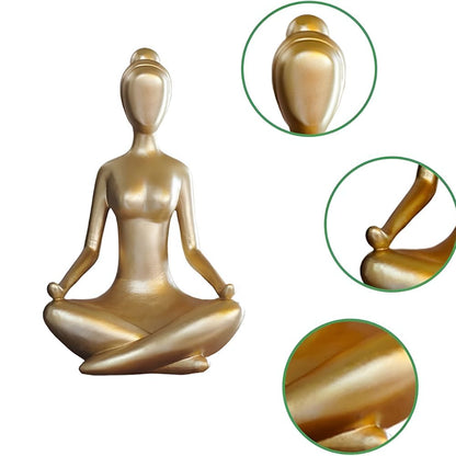 Zen Meditating Woman Statue for Home Decor and Yoga Enthusiasts