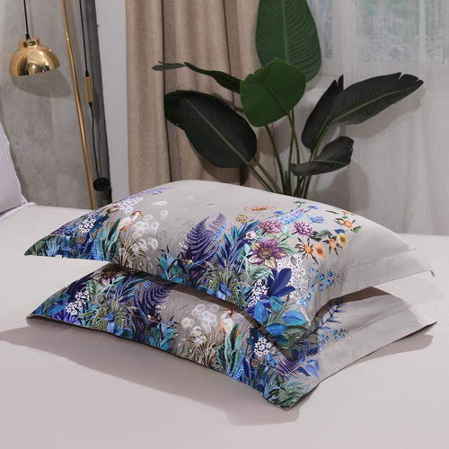 2 Pack Botanical Pillowcases - 100% Egyptian Cotton, 500 Thread Count