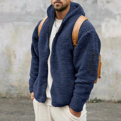 Sweat à capuche zippé Teddyfleece pour hommes | Weiche Wärme und lässiger Alltagsstil