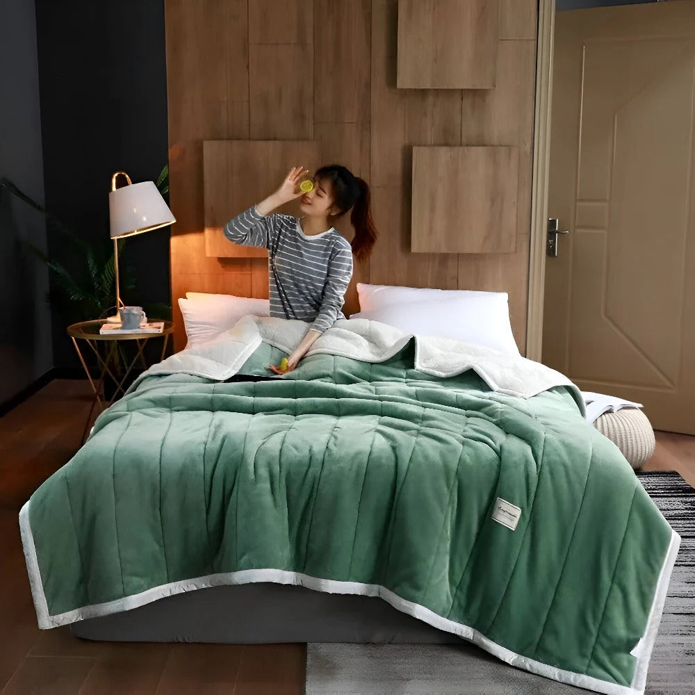 Weighted Blanket Sherpa Fleece Duvet Cover for Ultimate Sleep Comfort