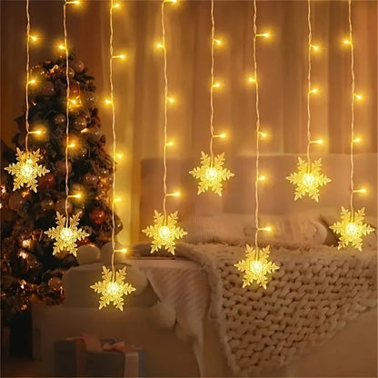 Schneeflocken Vorhanglicht - USB-Betrieb - Décoration intérieure