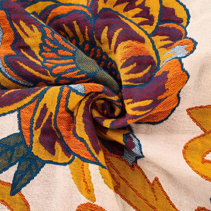 Cozy Reversible Floral Throw Blanket for Home Decor & Comfort