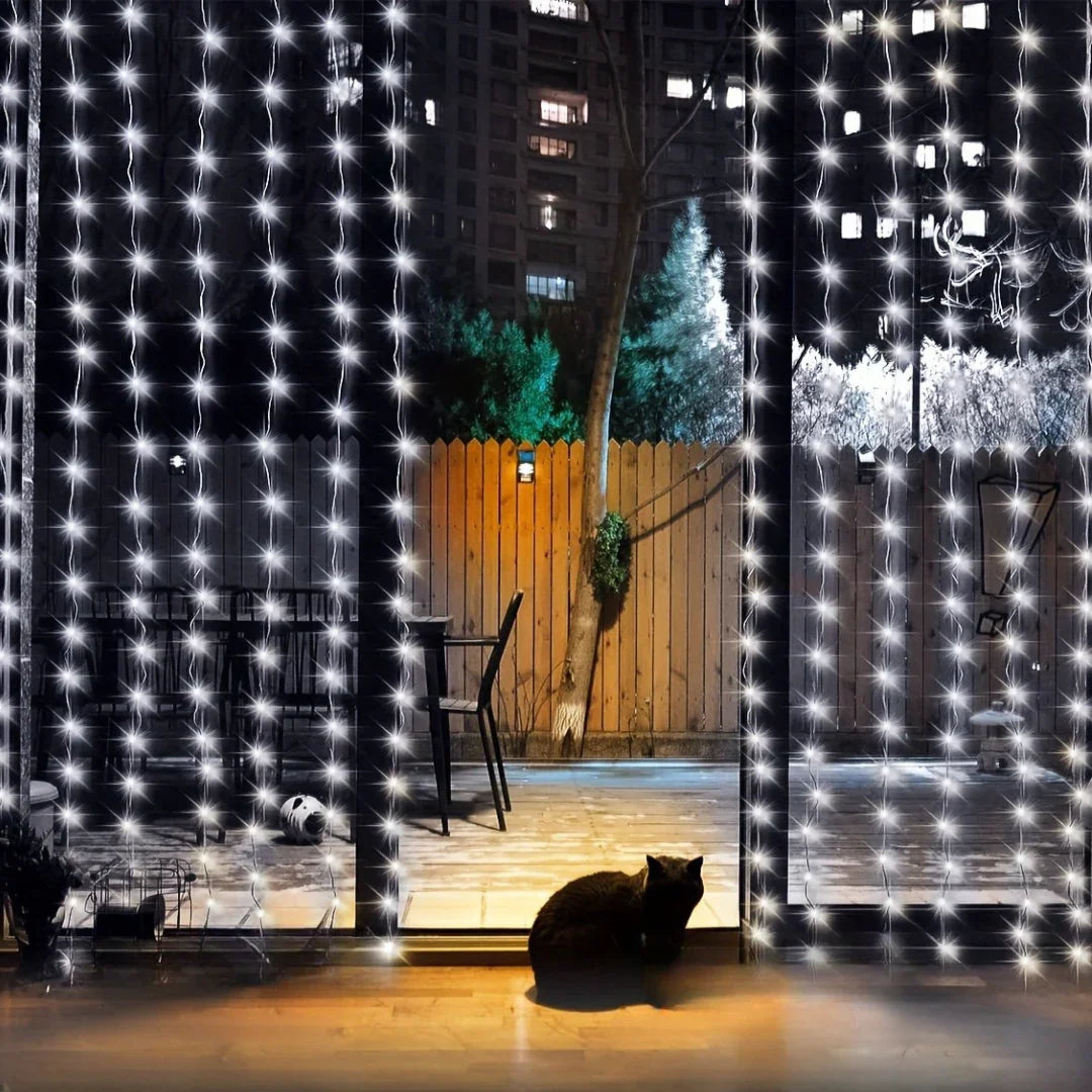 Solarbetriebene Außenlichter - Vorhangdesign - Gartendekoration
