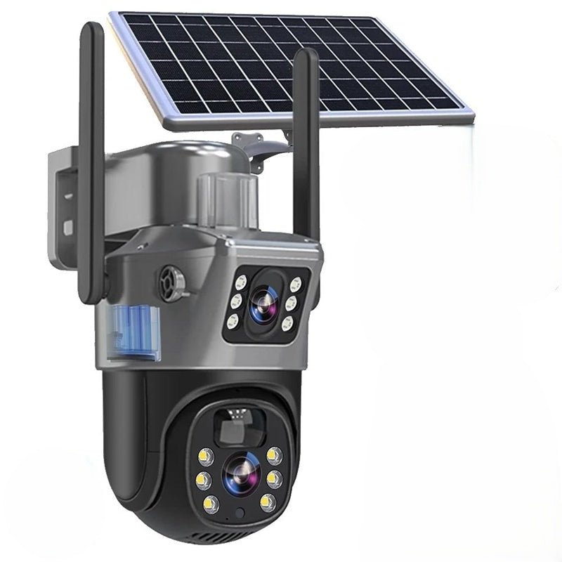4K Solar Security Camera | Wireless Dual Lens & 360° Rotating CCTV