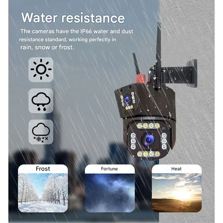 4K Solar Security Camera | Wireless Dual Lens & 360° Rotating CCTV