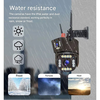 4K Solar Security Camera | Wireless Dual Lens & 360° Rotating CCTV