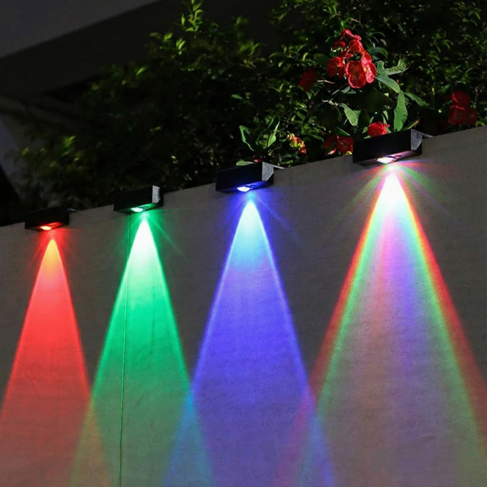 Lampes de jardin solaires LED intelligentes, étanches IP65, plafonnier extérieur à couleurs changeantes