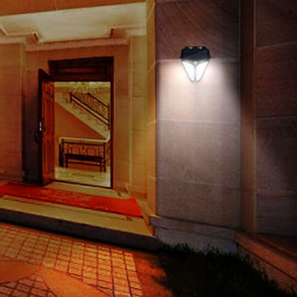 Applique murale solaire à détecteur de mouvement | Lampe de sécurité extérieure pour jardin