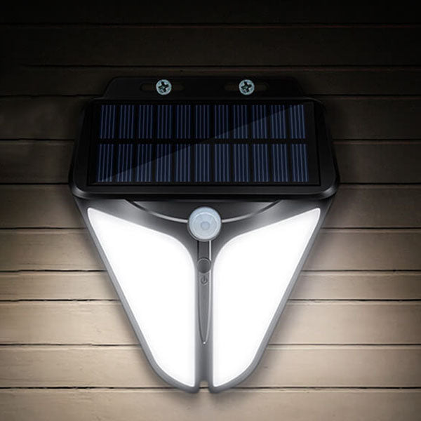 Applique murale solaire à détecteur de mouvement | Lampe de sécurité extérieure pour jardin