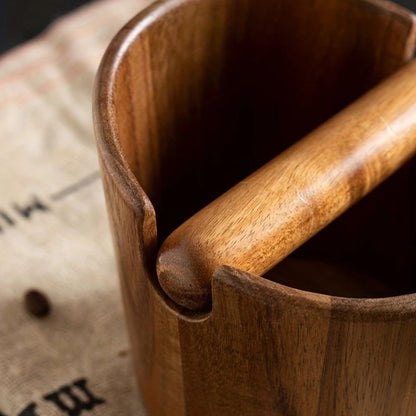 Boîte à café en bois massif