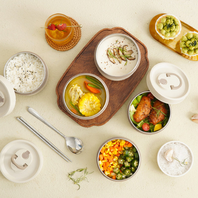 Thermal Insulated Lunch Box Set | Stainless Steel Containers & Bag