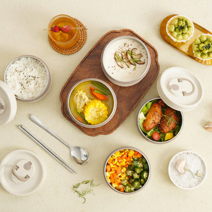 Thermal Insulated Lunch Box Set | Stainless Steel Containers & Bag