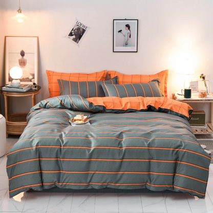 Abstract Design Bed Cover Set - Soft Polyester, Includes Pillowcases