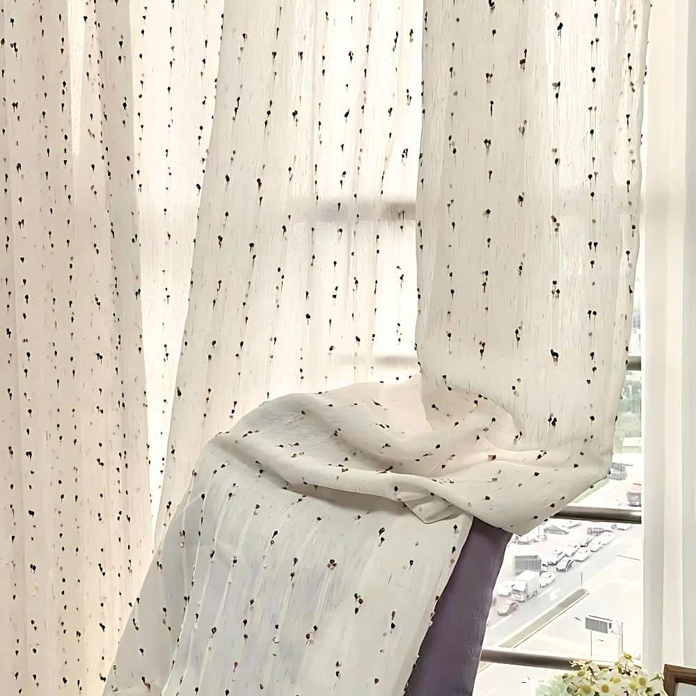 Suikerbonen Regenboog Tulle Gordijn