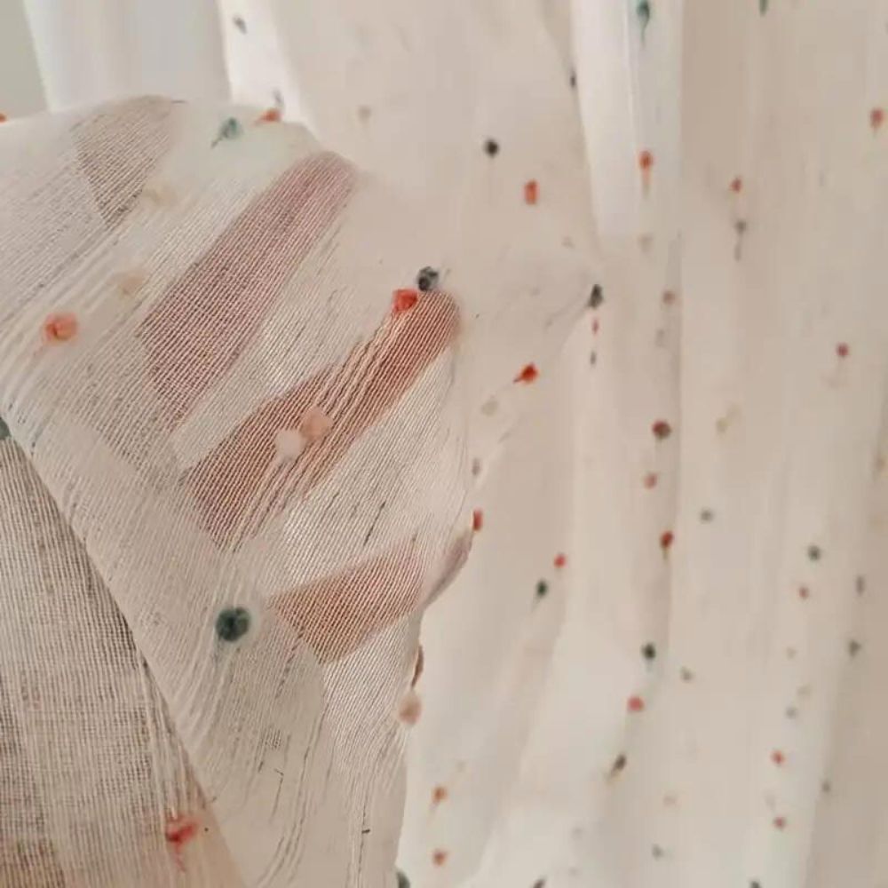 Suikerbonen Regenboog Tulle Gordijn