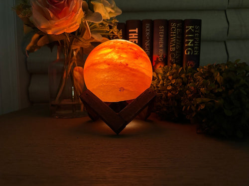 Lampe de sel naturel de l'Himalaya - Lampe en cristal artisanale pour la décoration et le bien-être de la maison