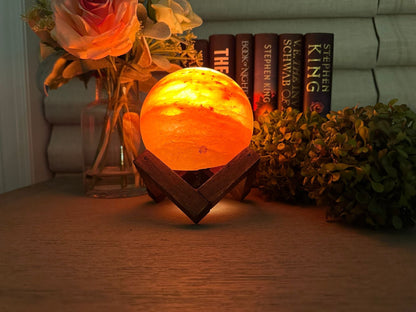 Lampe de sel naturel de l'Himalaya - Lampe en cristal artisanale pour la décoration et le bien-être de la maison