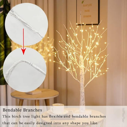 Betoverde Berken Verlichte Boom Decoratie
