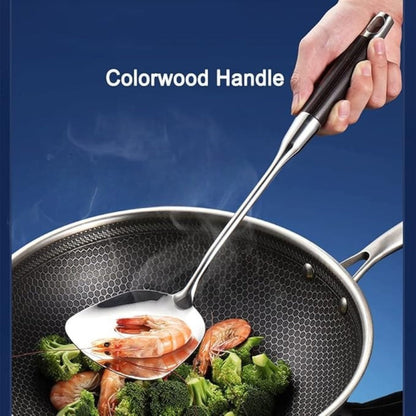 Glänzendes Edelstahl Holzutensilien-Set | 6 pièces