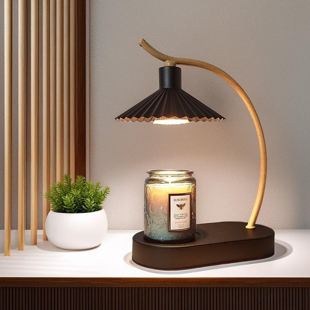 Lampe chauffe-bougie à huiles essentielles pour l'aromathérapie et la diffusion de parfum dans la maison