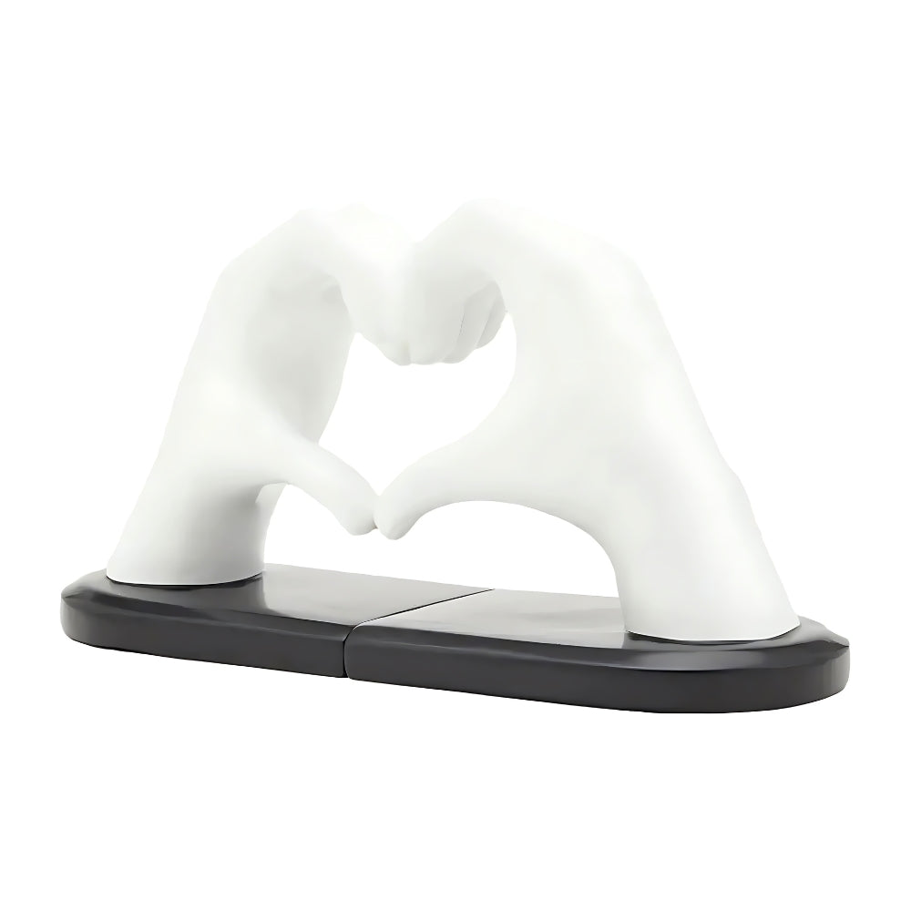 Amora Resin Bookends - Decorative Love Gesture Bookends for Home Decor