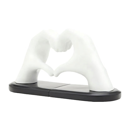 Amora Resin Bookends - Decorative Love Gesture Bookends for Home Decor