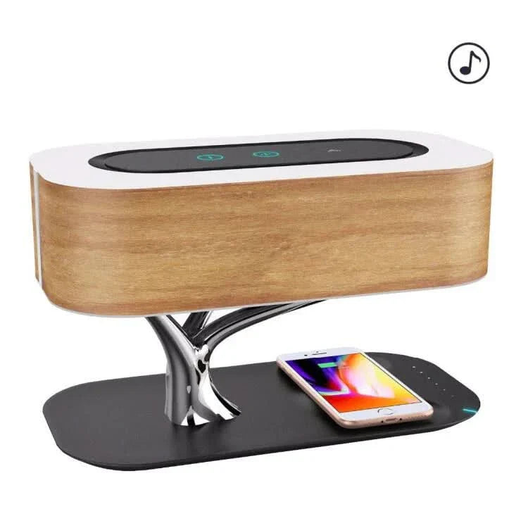 Lampe de table intelligente avec haut-parleur Bluetooth et chargeur sans fil