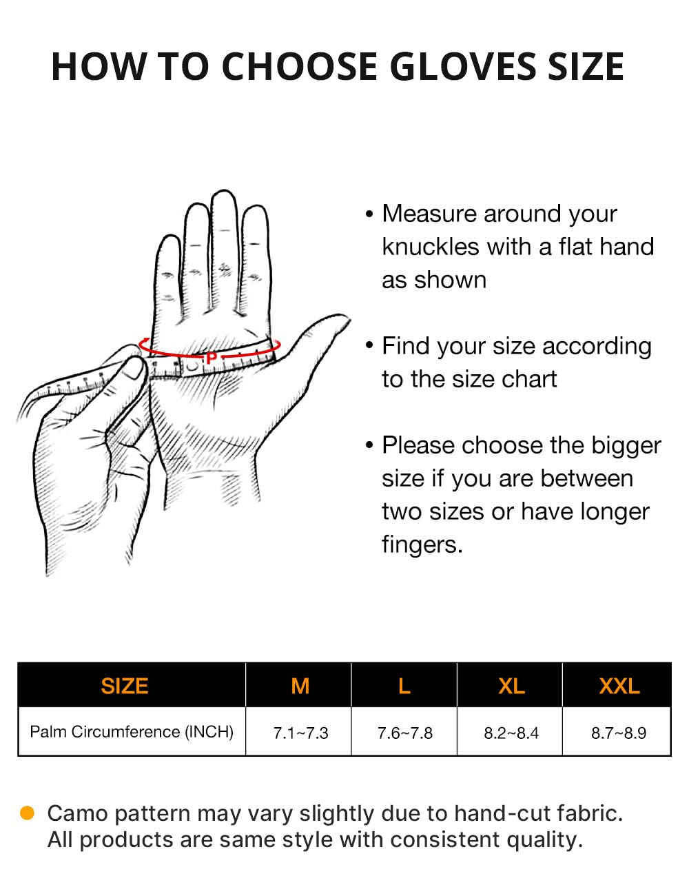 Gants chauffants imperméables rechargeables à motif camouflage pour les activités hivernales en extérieur