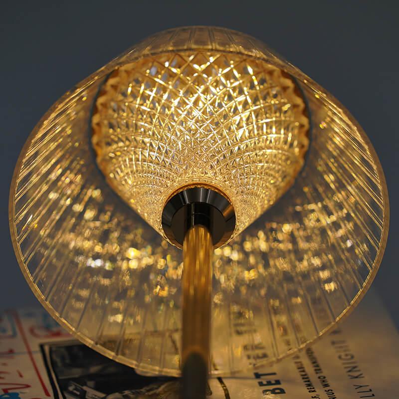 Tischlampe - Kristallschirm - USB-Ladung