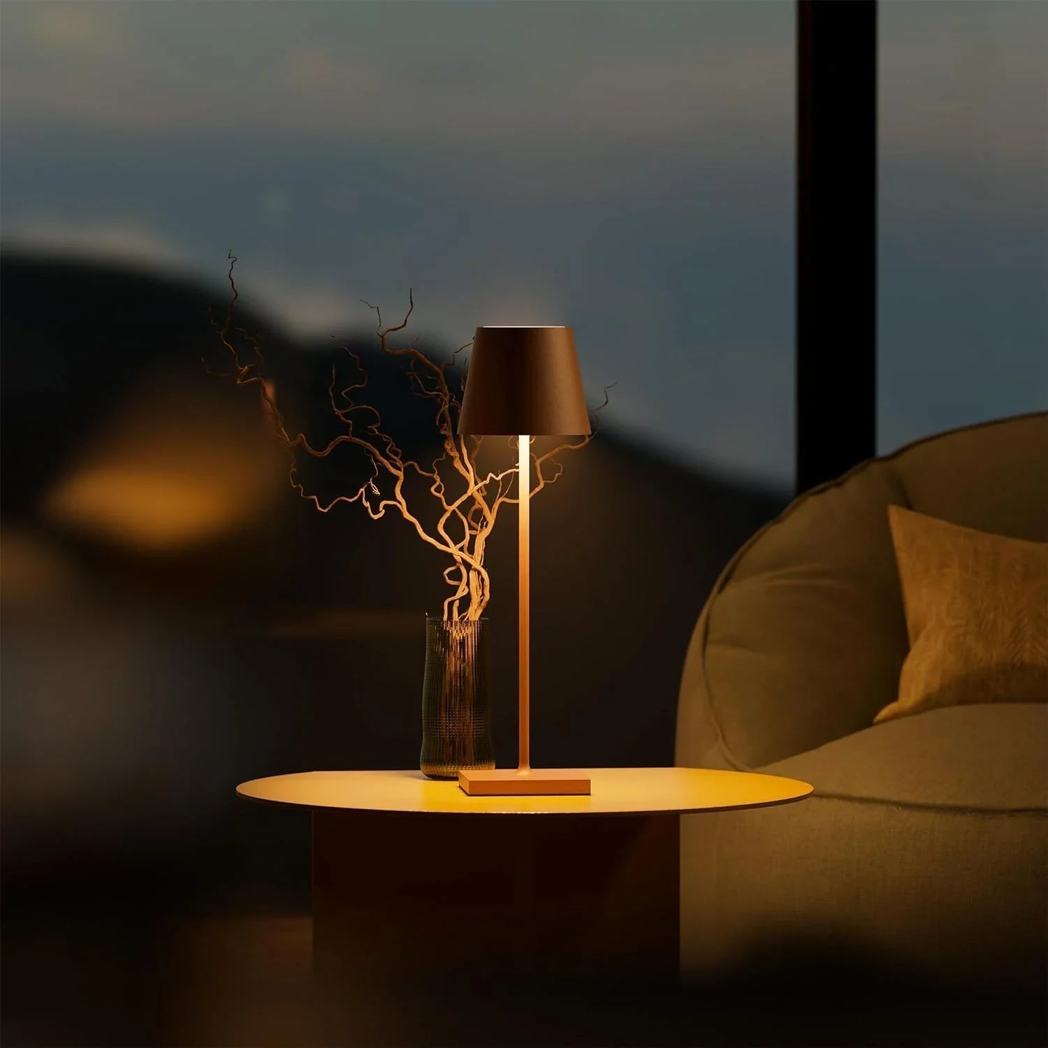 Tischlampe - LED-Beleuchtung - USB-Ladung