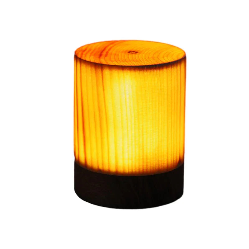 Tischlampe - Touch-Steuerung - Holzfinish