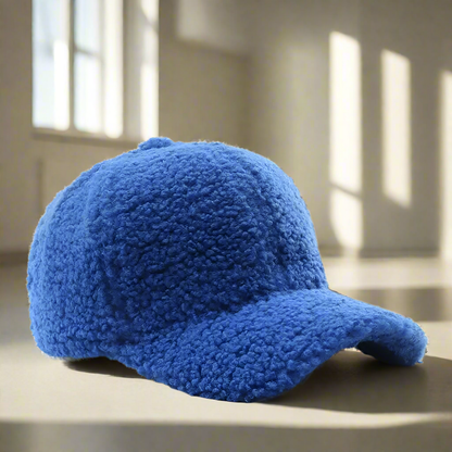 Bonnet de baseball en polaire douce effet peluche | Bonnet d'hiver ajustable pour enfants