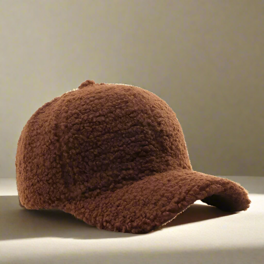 Bonnet de baseball en polaire douce effet peluche | Bonnet d'hiver ajustable pour enfants