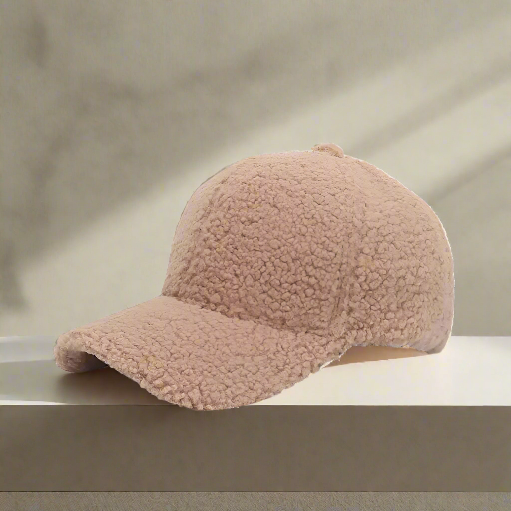 Bonnet de baseball en polaire douce effet peluche | Bonnet d'hiver ajustable pour enfants