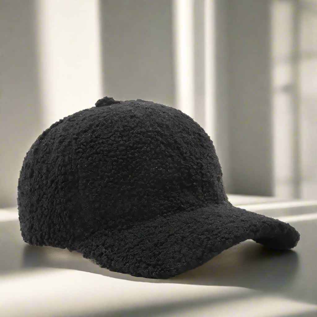Bonnet de baseball en polaire douce effet peluche | Bonnet d'hiver ajustable pour enfants