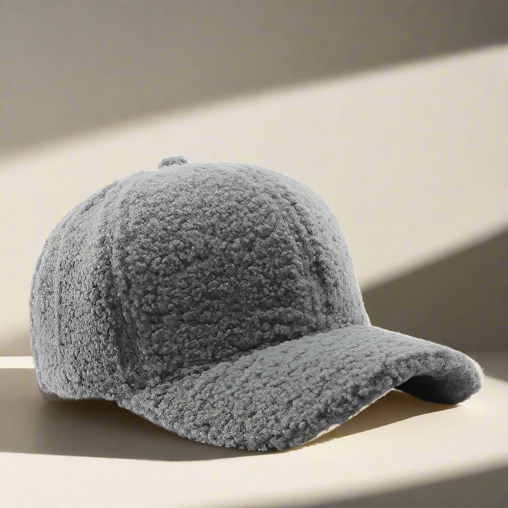 Bonnet de baseball en polaire douce effet peluche | Bonnet d'hiver ajustable pour enfants