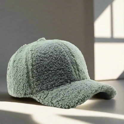 Bonnet de baseball en polaire douce effet peluche | Bonnet d'hiver ajustable pour enfants