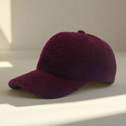Bonnet de baseball en polaire douce effet peluche | Bonnet d'hiver ajustable pour enfants